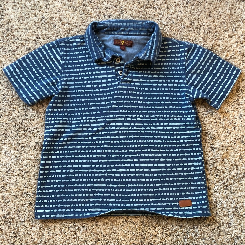 7 for all man kind boys polo shirt size 6